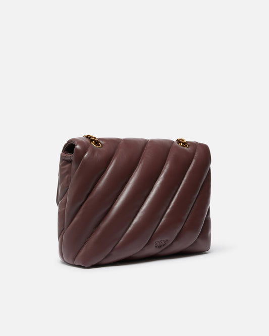 Pinko Big Love Bag Puff Maxi Quilt marrone