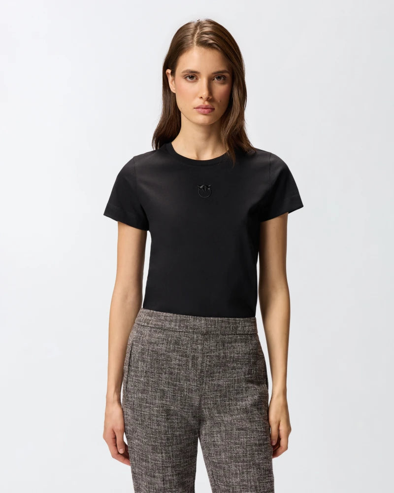 Pinko T-shirt ricamo Love Birds Bussolotto