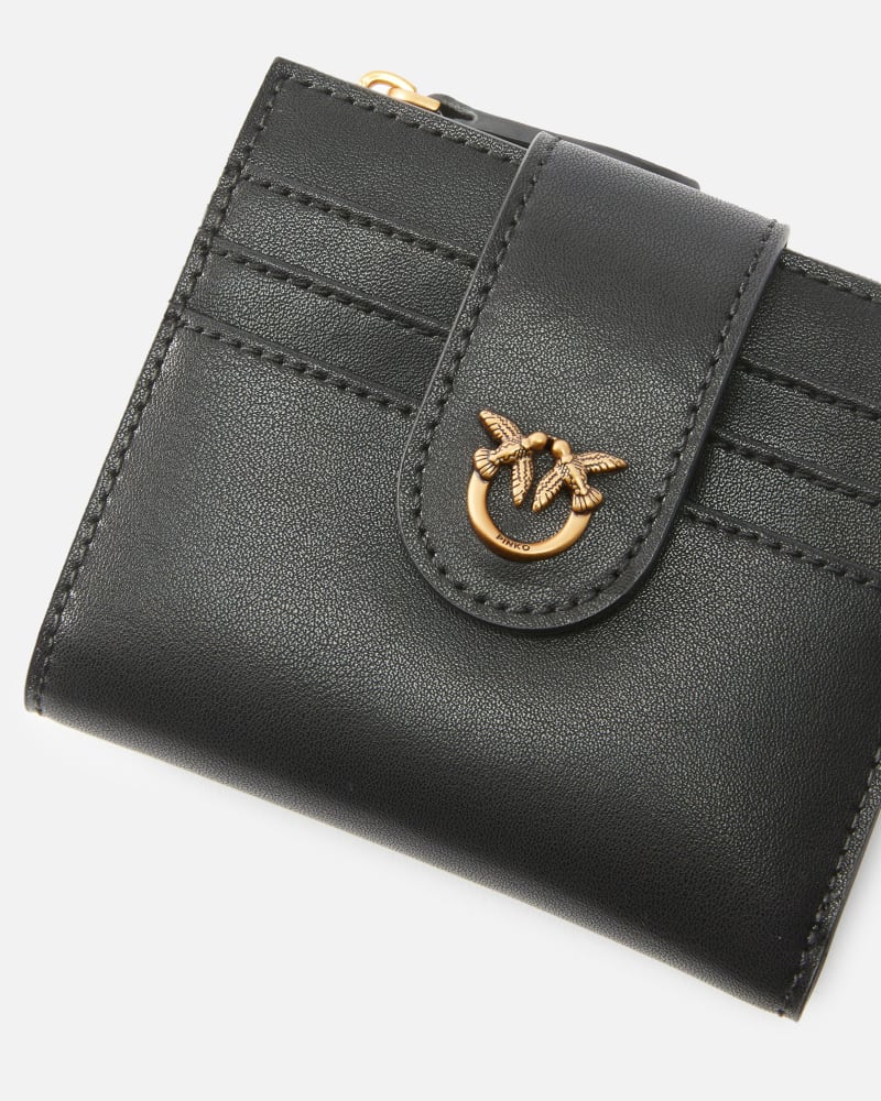 Pinko Portafoglio piccolo in pelle liscia con logo Multi