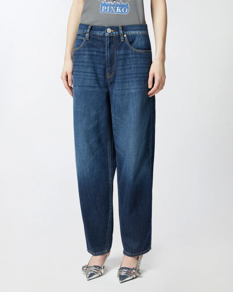 Pinko Jeans balloon in denim Estelle