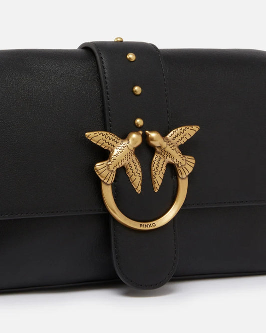 Pinko Love Bag Slouchy Medium Leather Shoulder Bag