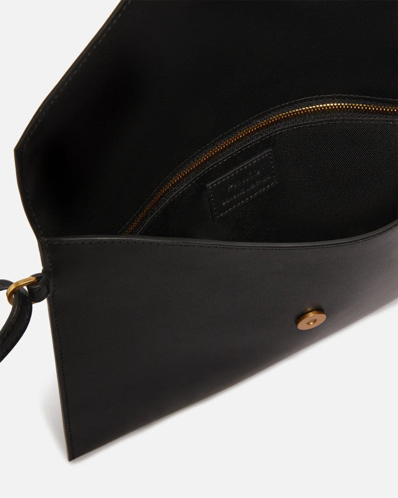Pinko Pochette a mano in pelle con logo Love Birds Flat