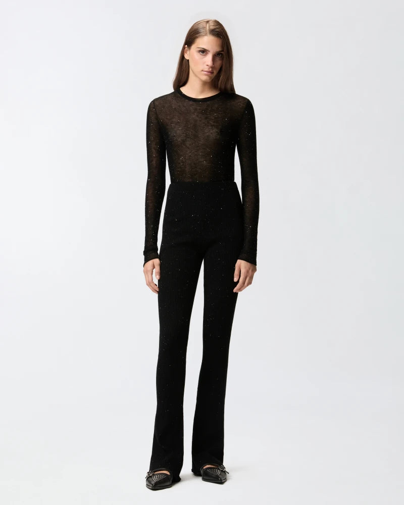 Pinko Maglia girocollo con paillettes Pico