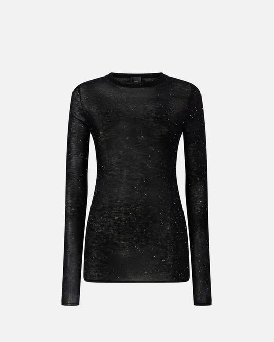 Pinko Maglia girocollo con paillettes Pico