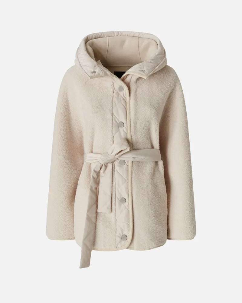 Pinko Short Teddy-Effect Caban with Capers