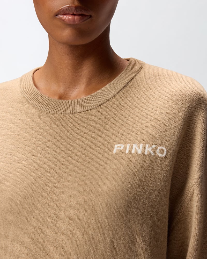 Pinko Maglione con maxi logo Love Birds Martinica