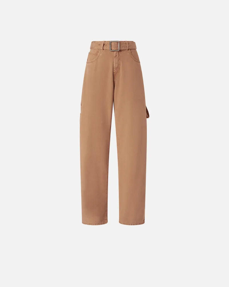 Pinko Pantalone balloon in denim con dettagli workwear Eloisette