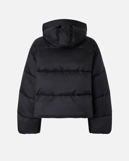 Pinko Impasto technical canvas hooded down jacket