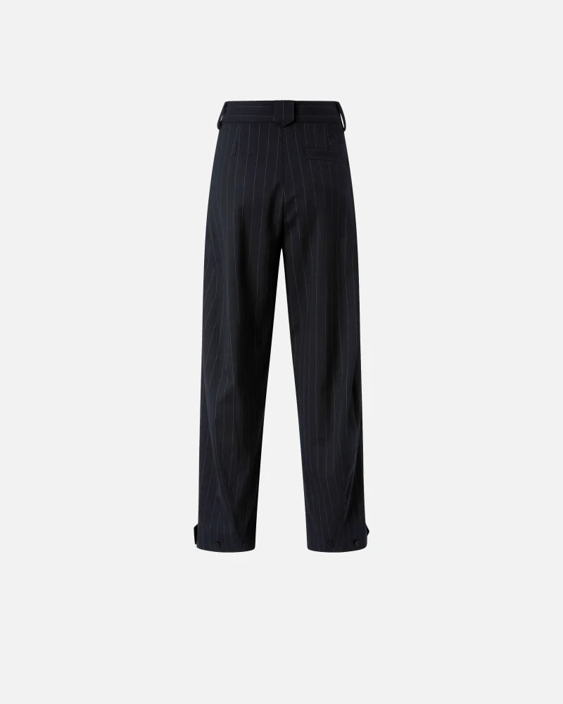 Pinko Pantaloni gessati a palloncino in lana Pastasfoglia