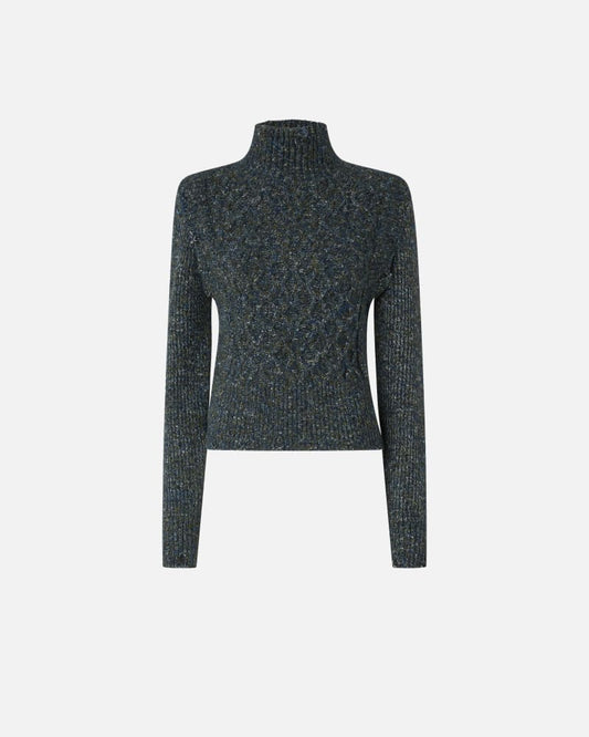Pinko Proud Mary high-neck sweater in mulinè yarn