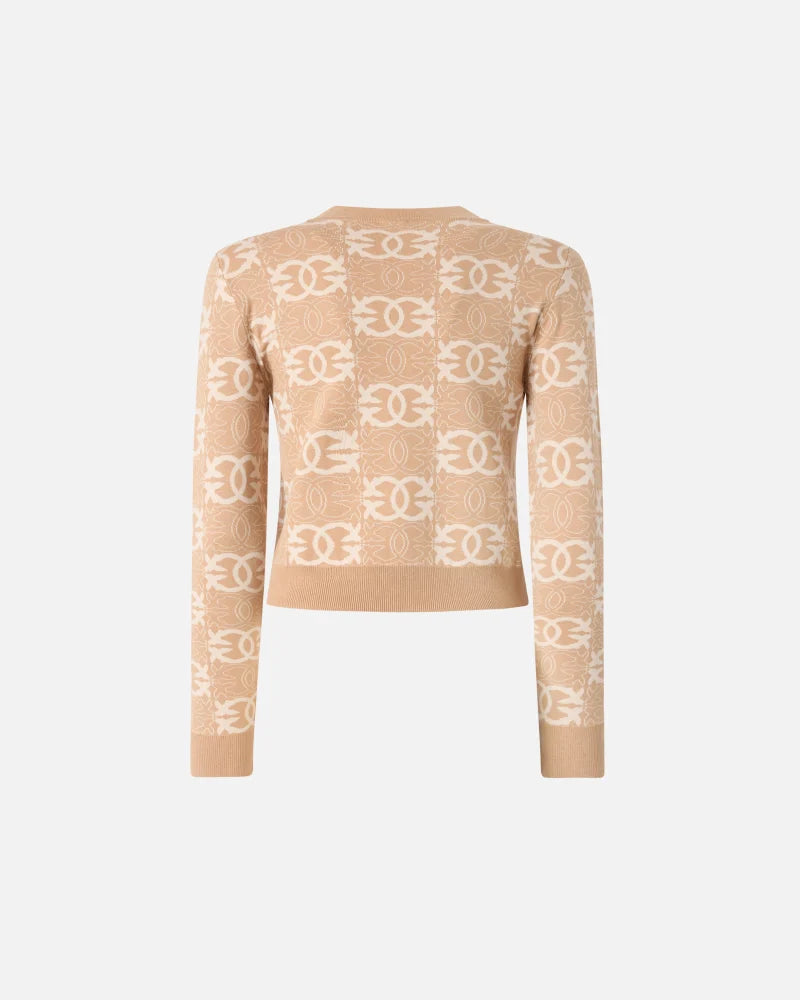 Pinko Maglia cropped con logo Love Birds Maglia GYPSIES