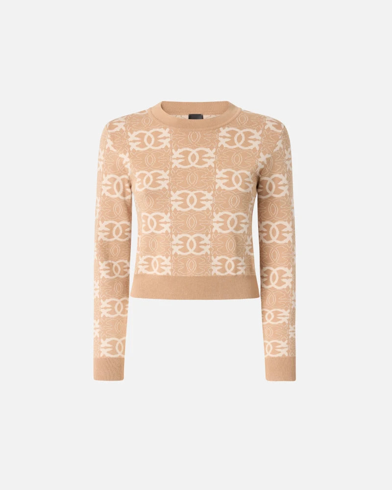 Pinko Maglia cropped con logo Love Birds Maglia GYPSIES