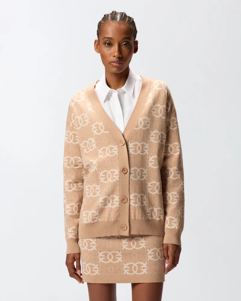 Pinko Cardigan con logo Love Birds HALF BREED
