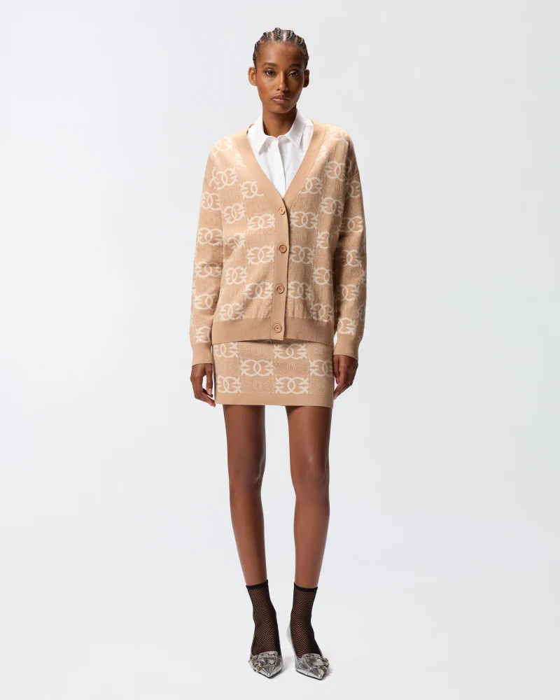 Pinko Cardigan con logo Love Birds HALF BREED