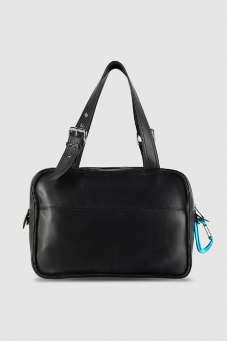 Patrizia Pepe Borsa Shopping (IM)PERFECTION in pelle nera