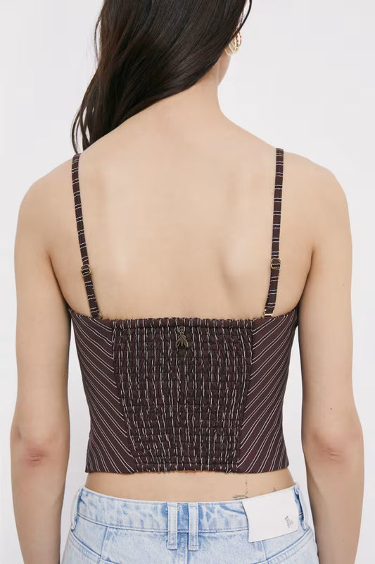 Patrizia Pepe Top bustier in popeline
