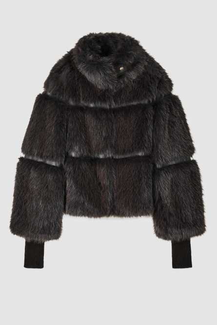 Patrizia Pepe Giubbotto fluffy cortochocolate
