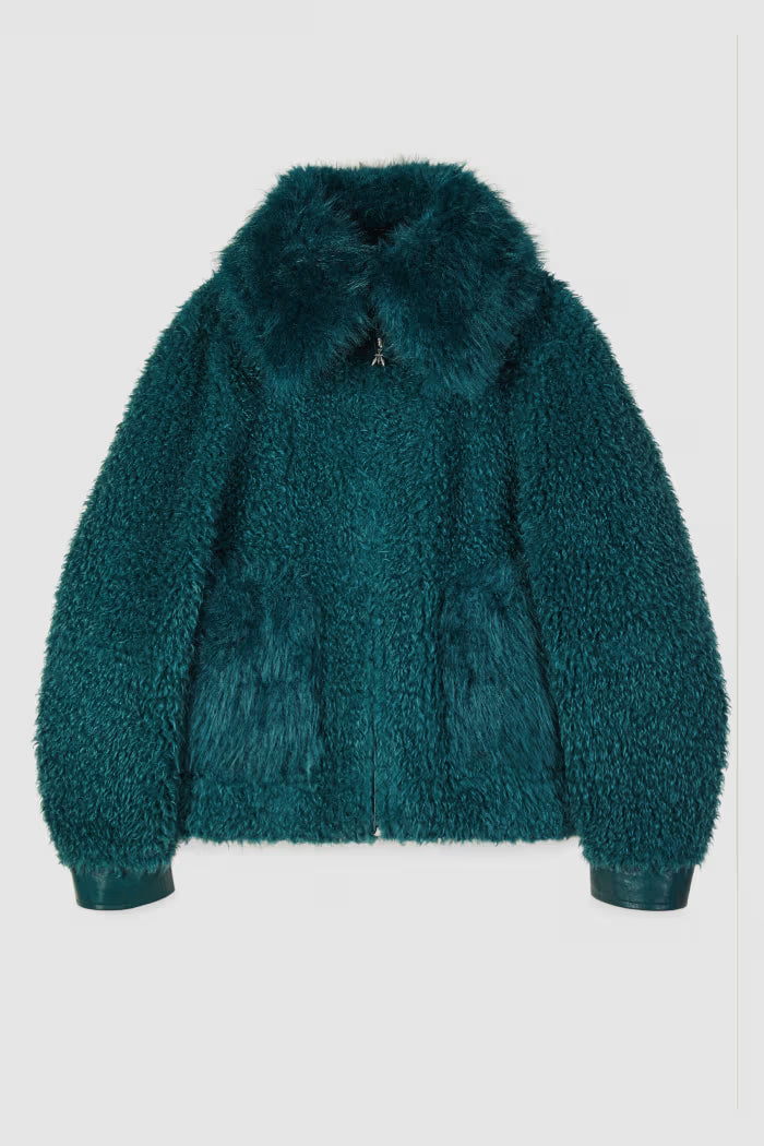 Patrizia Pepe Giubbotto fluffy corto reversibile