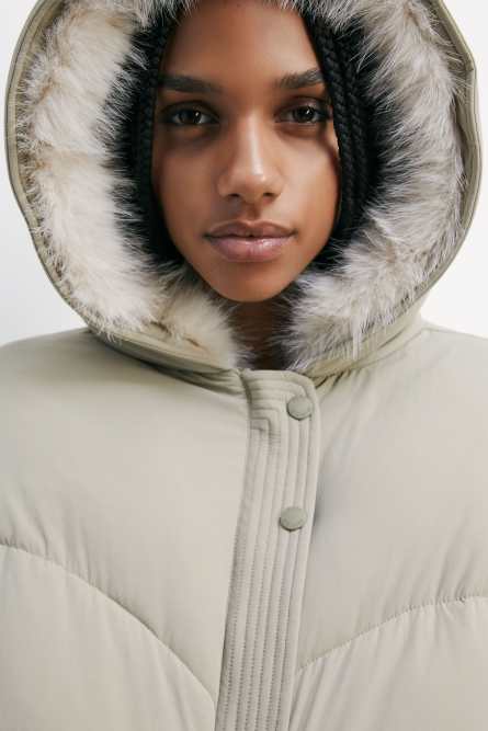 Patrizia Pepe Bomber corto oversize con collo fluffy