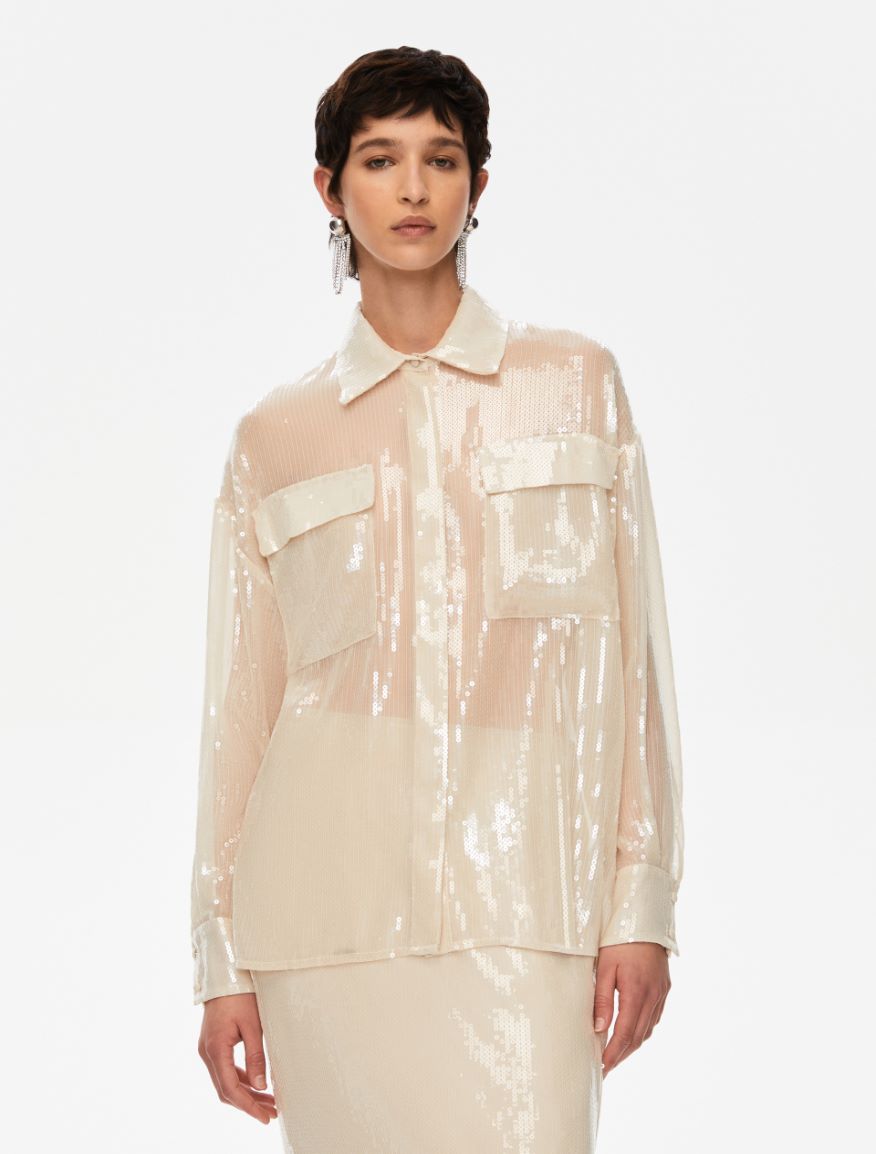 iBlues camicia in Paillettes Charles Avorio