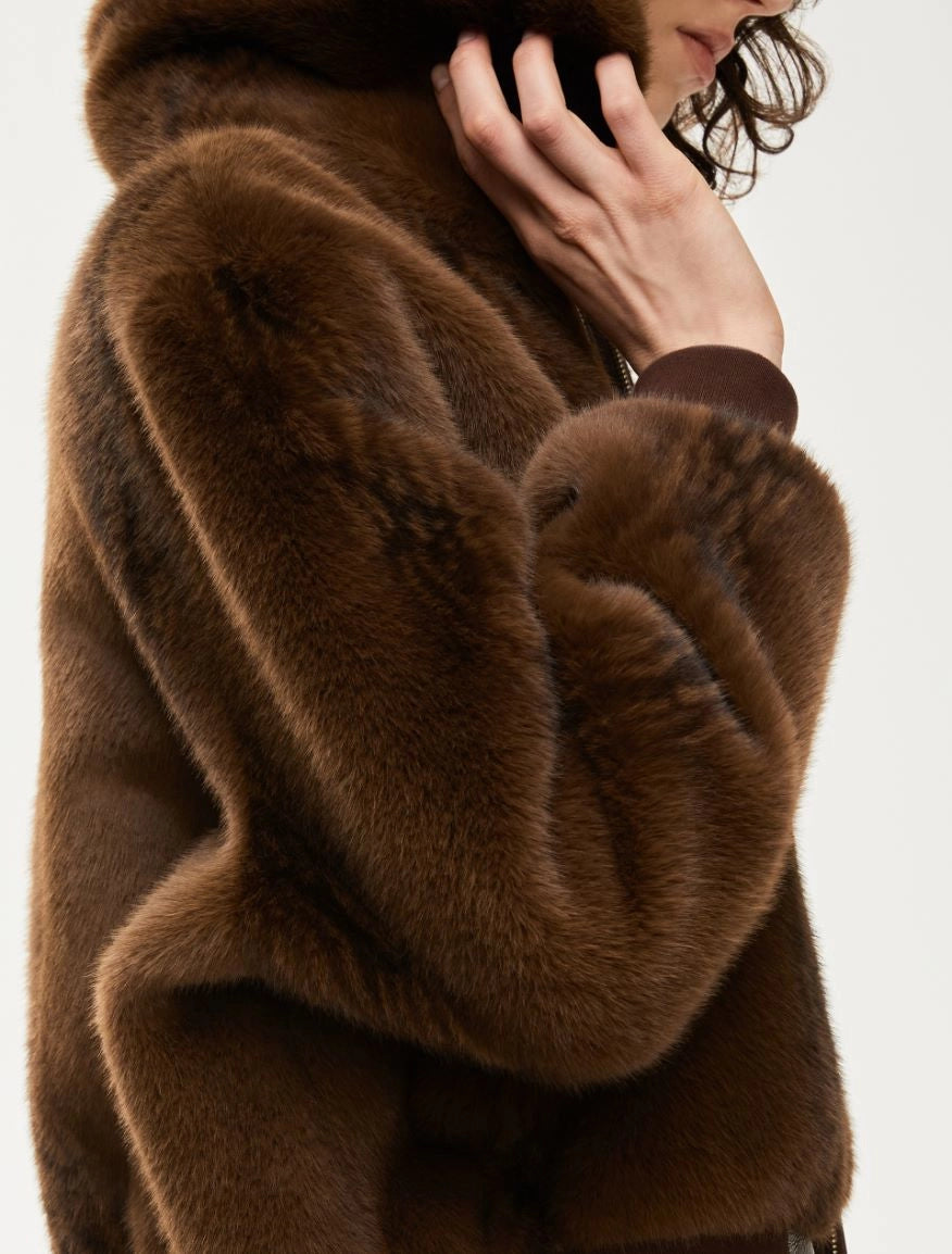 iBlues SOFT BOMBER JACKET Kartal Brown