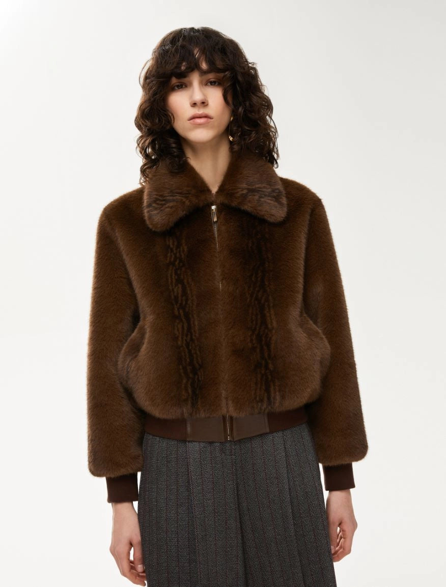 iBlues SOFT BOMBER JACKET Kartal Brown