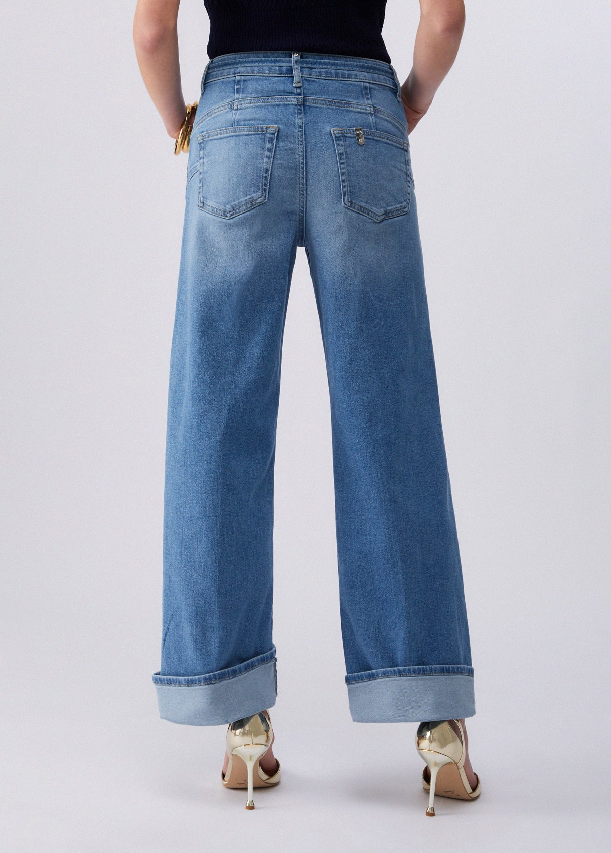 Liu Jo Jeans flare con risvolto