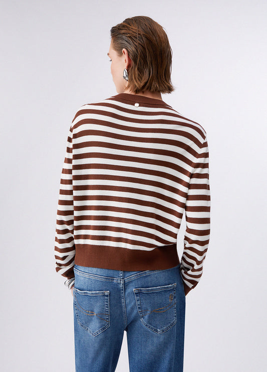 Liu Jo Cardigan con inserto in twill stampato