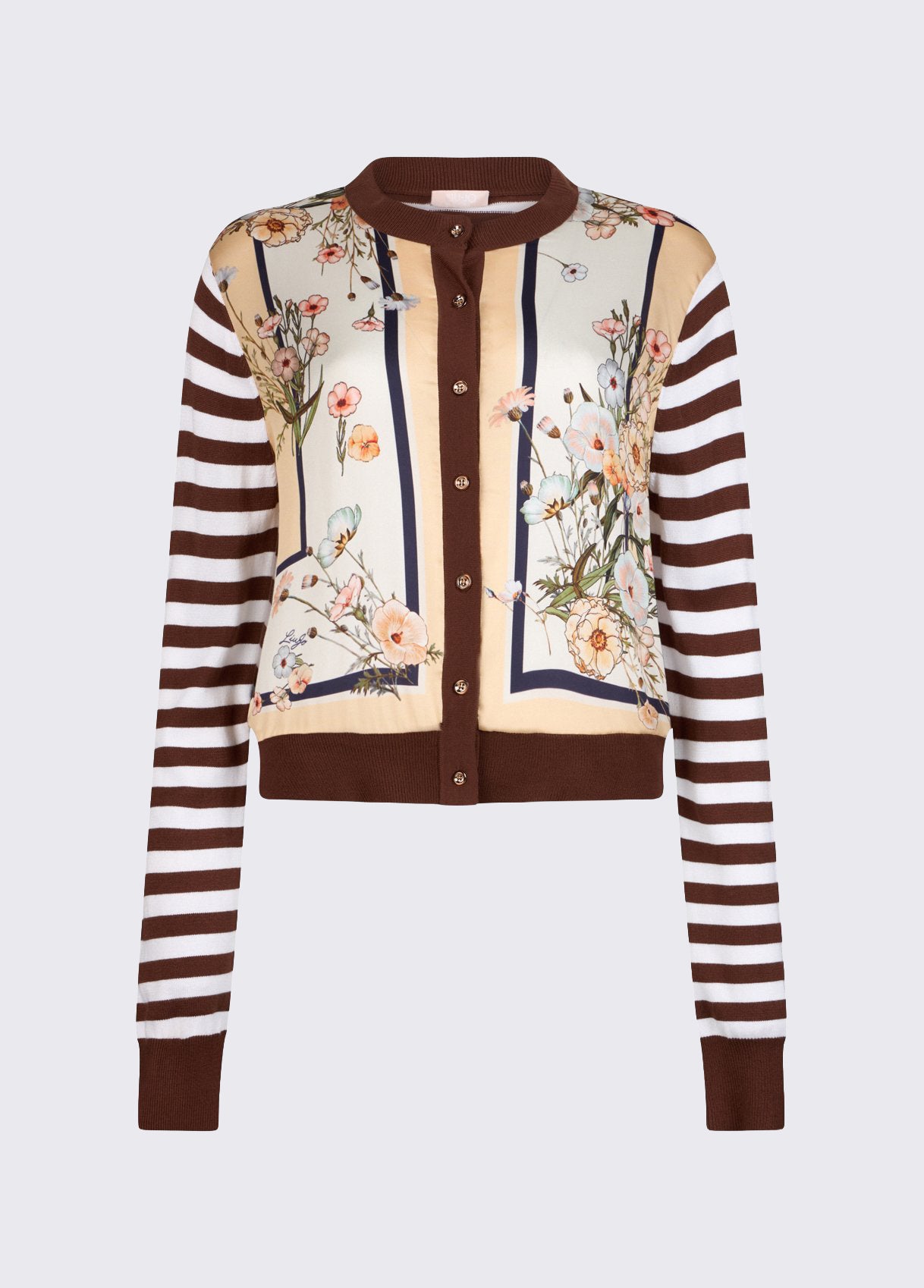 Liu Jo Cardigan con inserto in twill stampato
