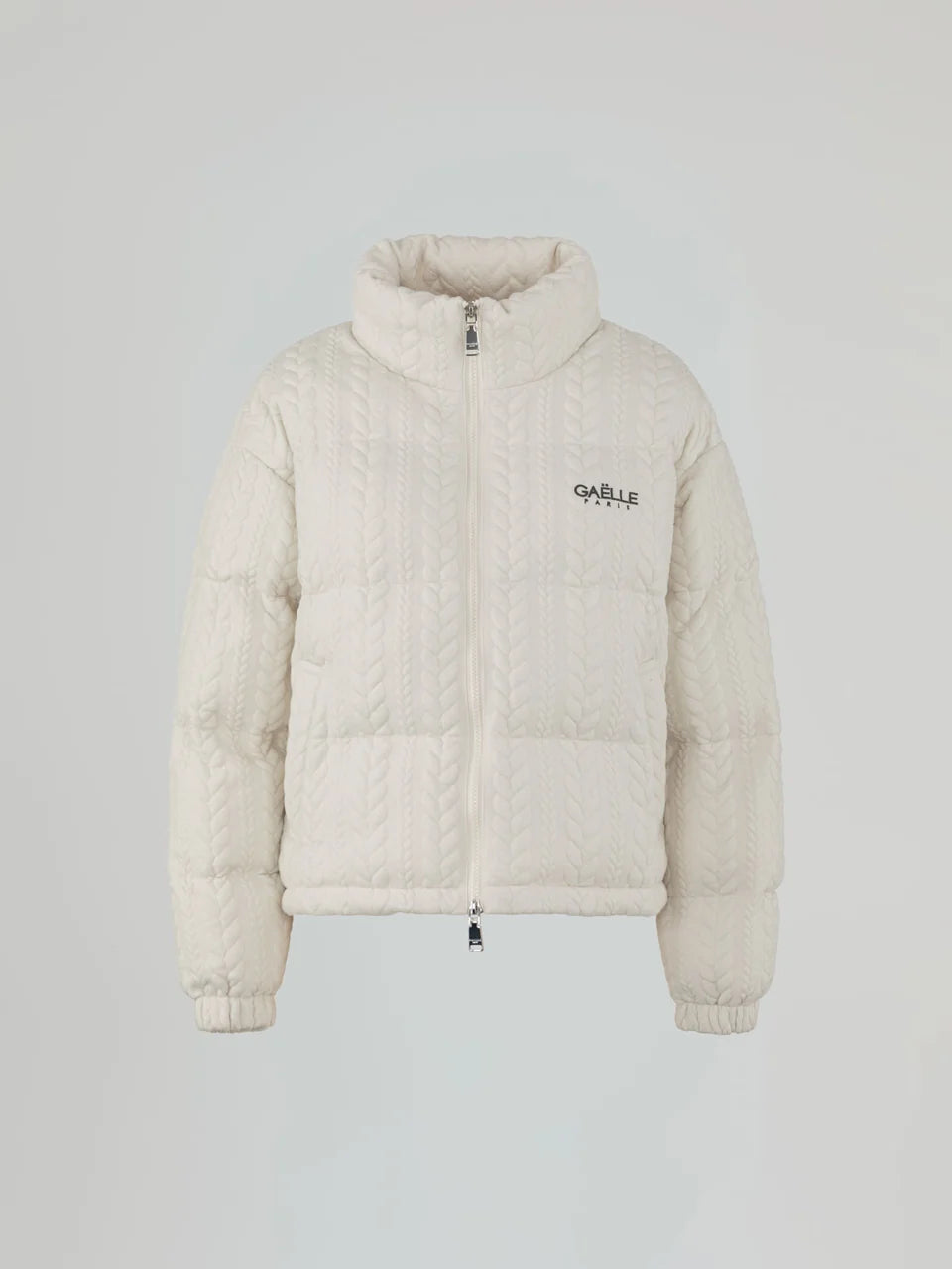 Gaelle Bomber in maglia con ricamo logo lato cuore
