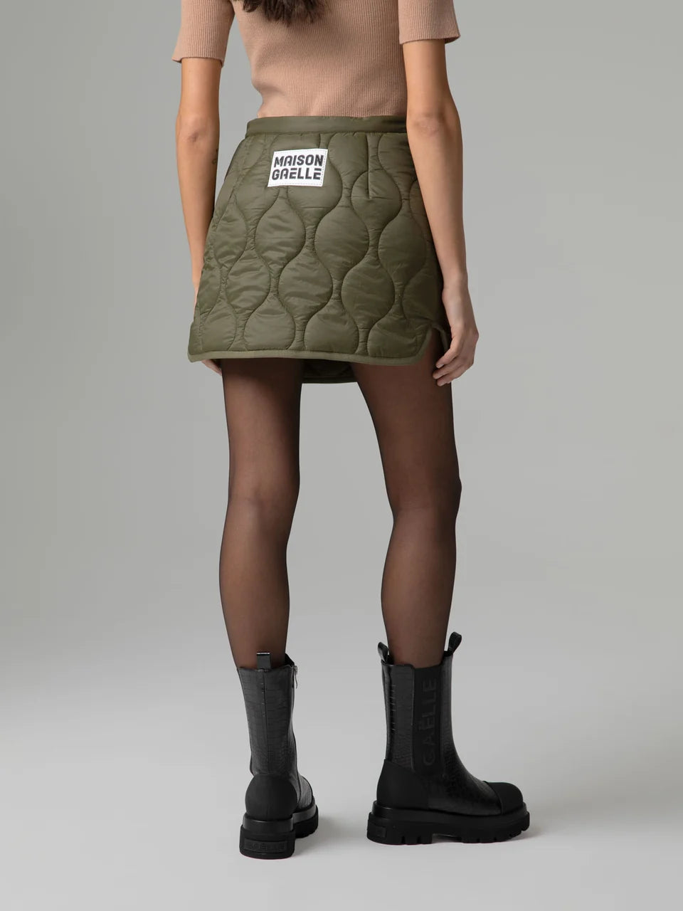 Gaelle Gonna piumino trapuntata con personalizzazione logo sul retro
