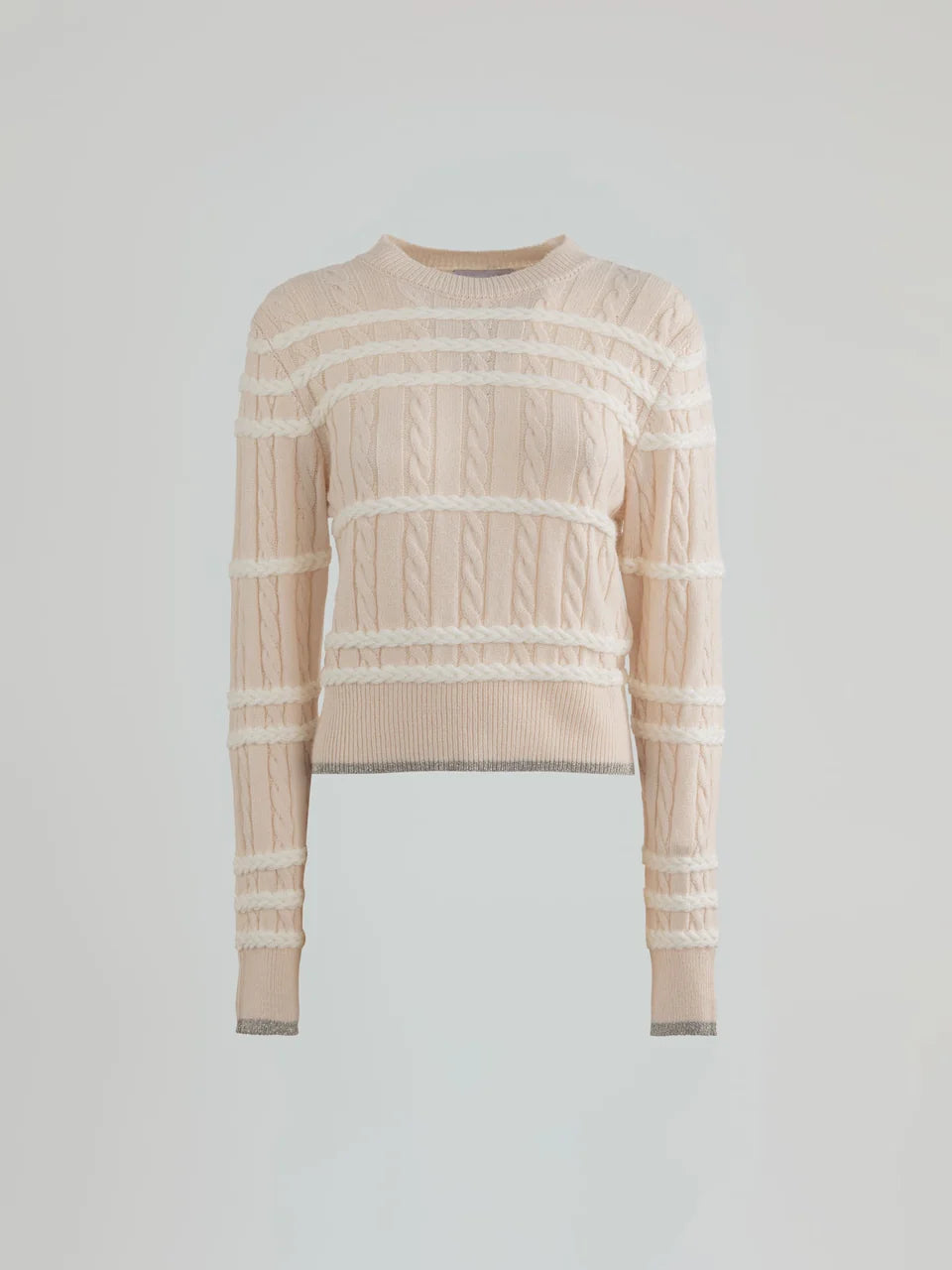 Gaelle Pullover con motivo a treccia e pendaglio logato sul retro