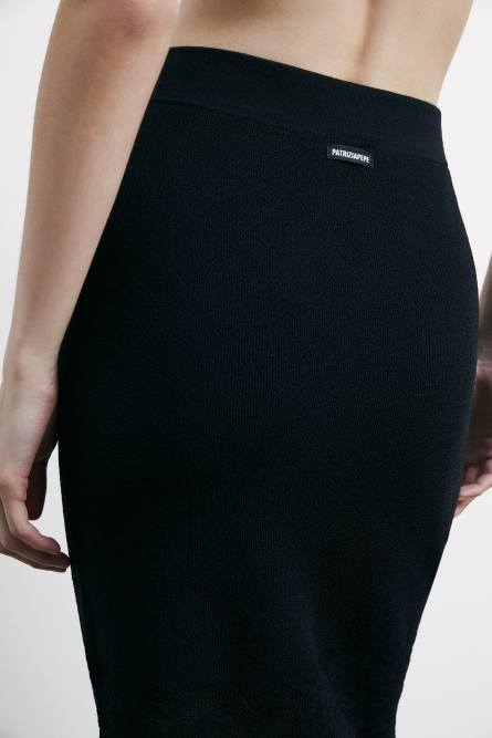 Patrizia Pepe Gonna midi in maglia effetto pizzo