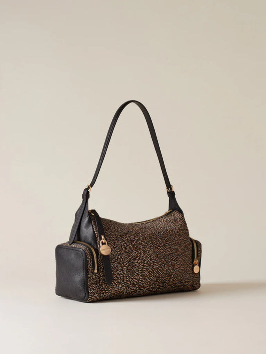 Borbonese POCHE BORSA HOBO MEDIUM nera