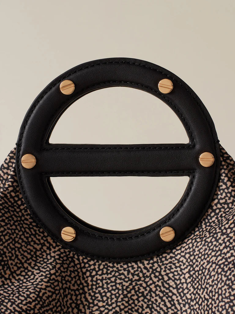 Borbonese VIS A VIS BAULETTO MEDIUM natural/nero
