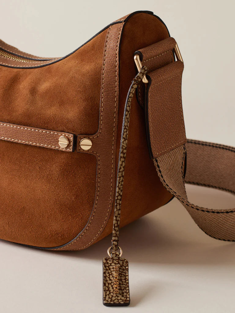 Borbonese LUNA BORSA SMALL in pelle radica