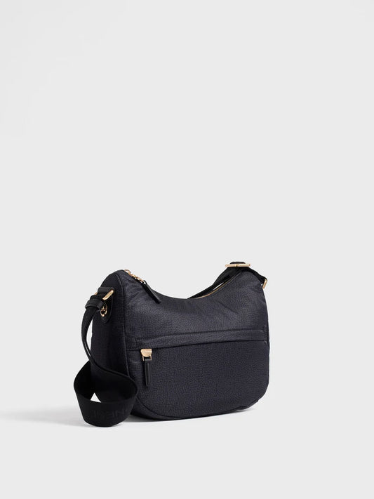 Borbonese B-CLUB LUNA BAG SMALL DARK BLACK