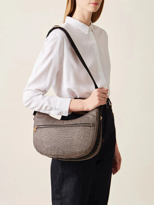Borbonese ECO LINE LUNA BAG SMALL nero