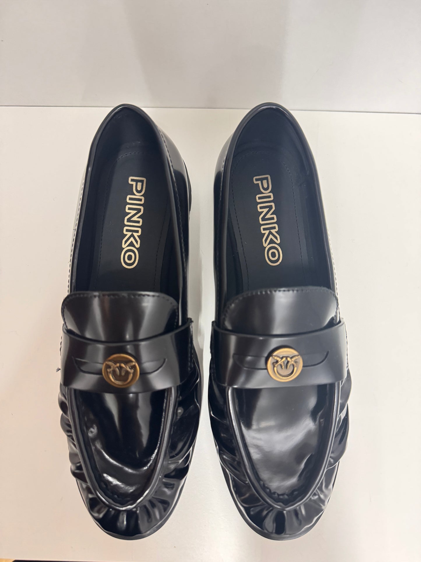 Pinko Mocassino box calf leather black NORA01
