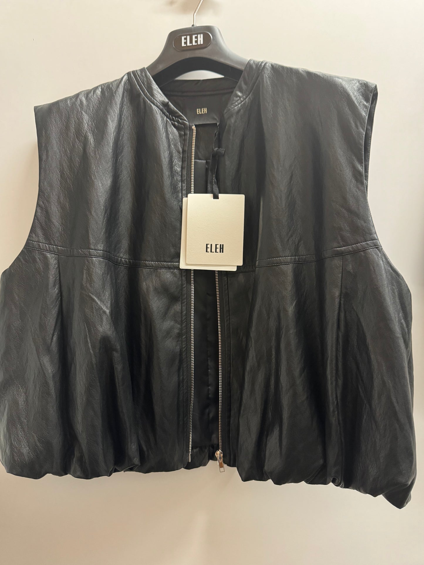 ELEH Gilet Ecopelle Nero
