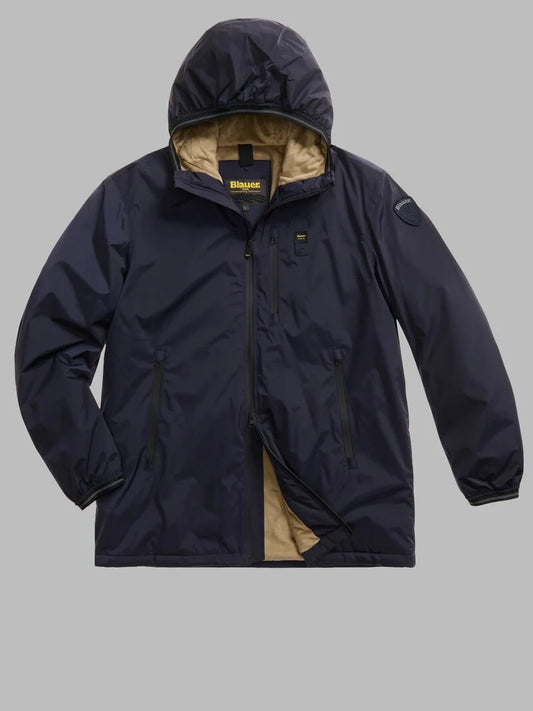 Blauer GIUBBETTO NASTRATO CON PELLICCIA ECO JARVIS blu