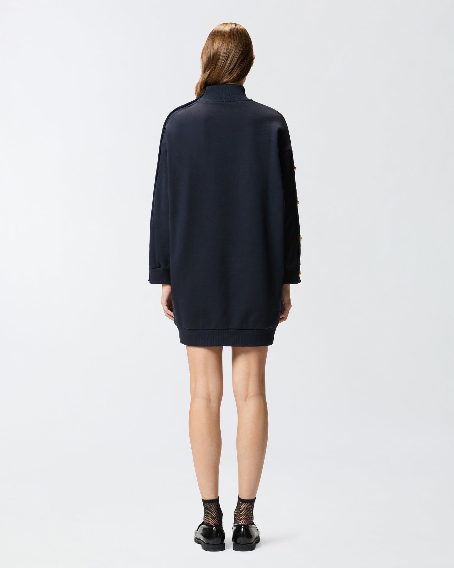 Pinko Maxi maglia in felpa con bottoni blu