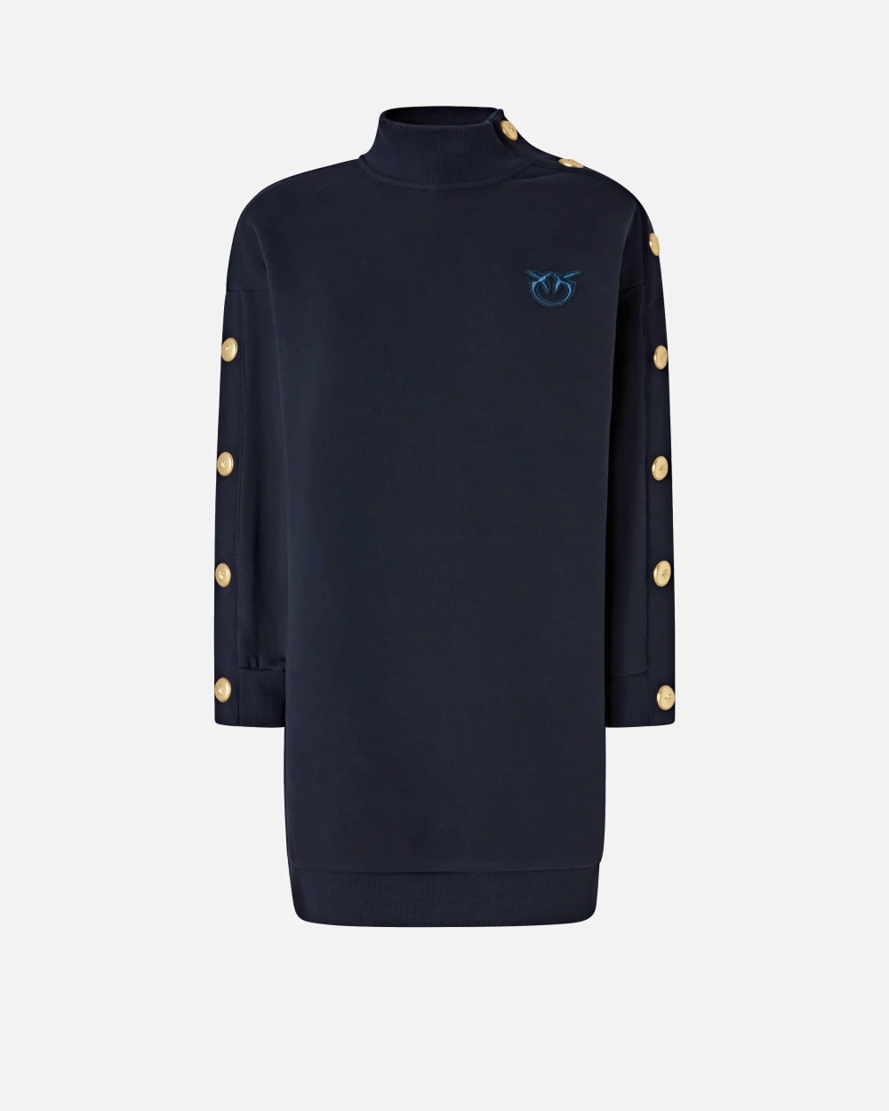 Pinko Maxi maglia in felpa con bottoni blu