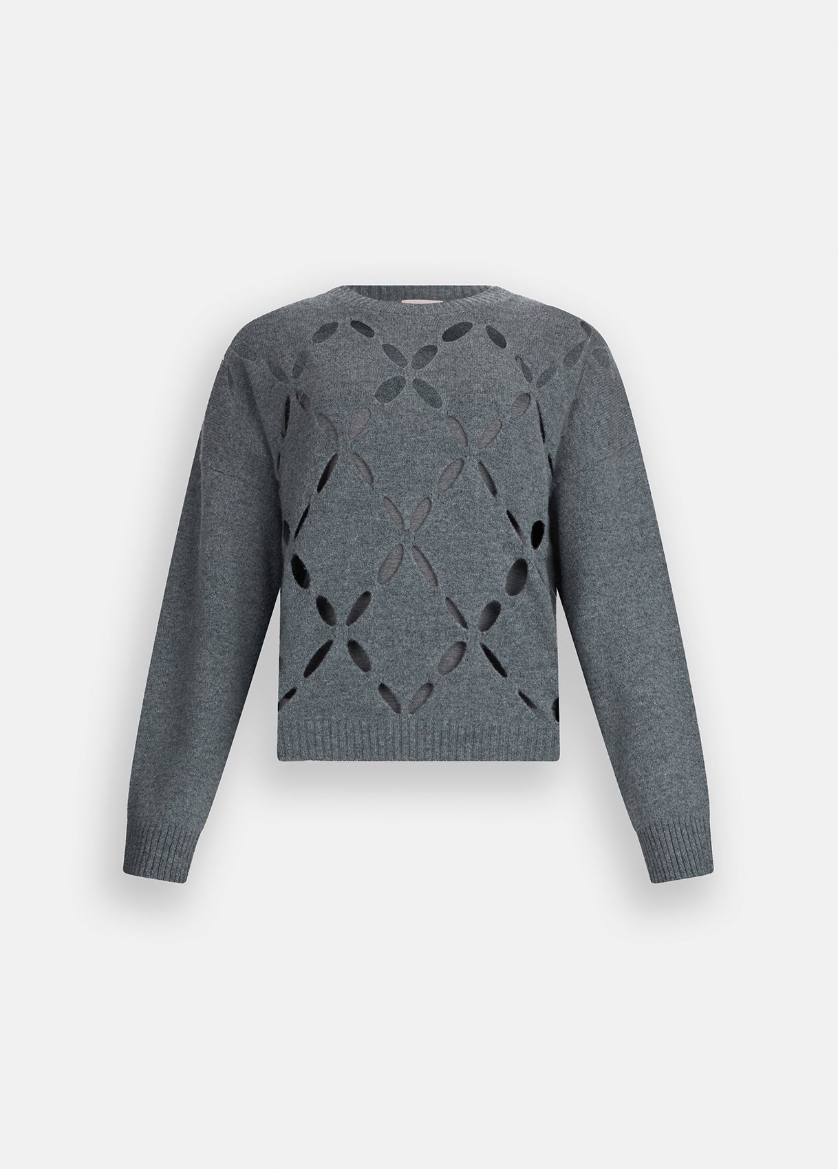 Liu Jo Maglia 100% lana con cut-out grigio melange