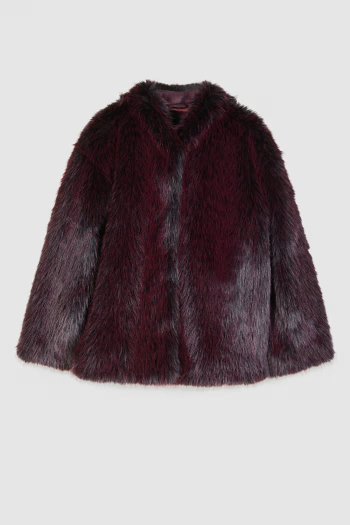 Patrizia Pepe Giubbotto morbido fluffy purple red