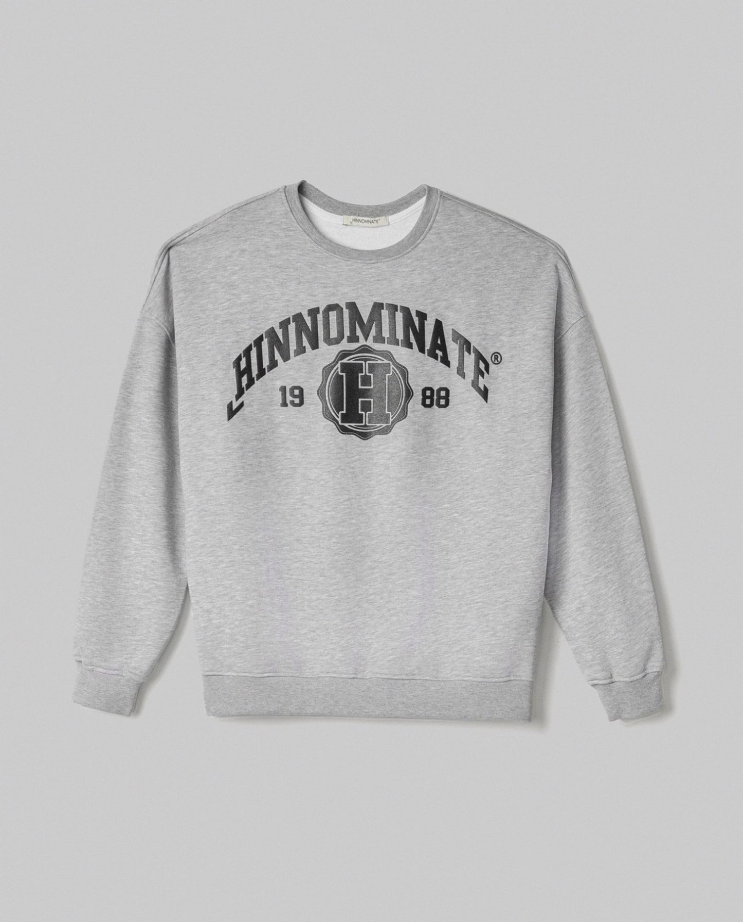 Hinnominate Felpa Paricollo Over College •Grigio Melange