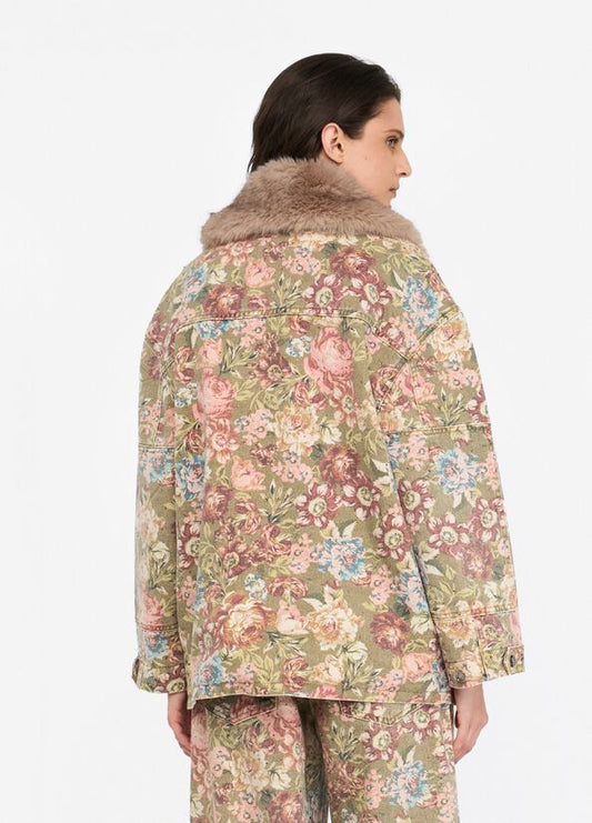 Liu Jo Giacca con colletto in pelliccia sintetica