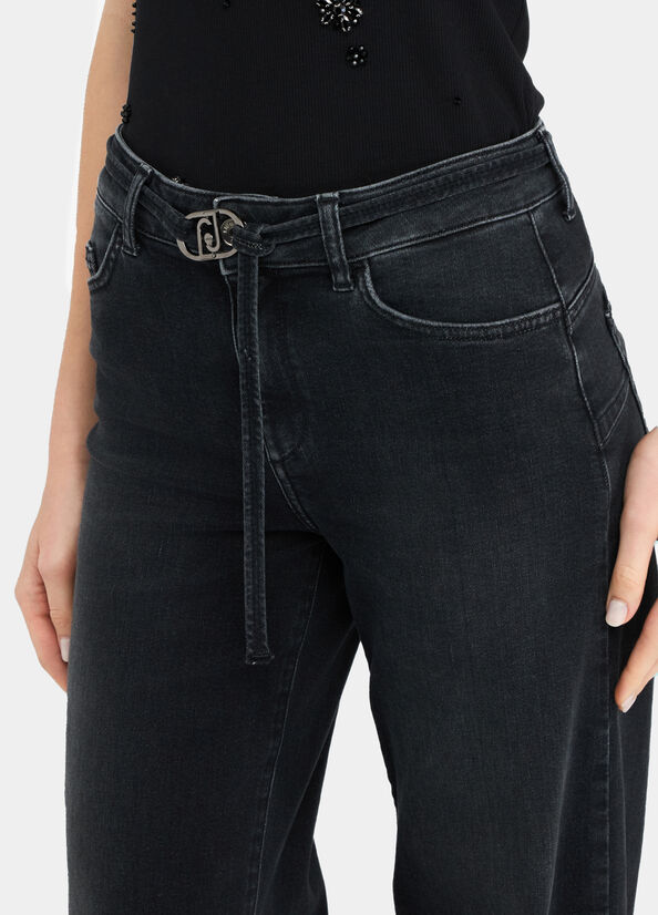 Liu Jo Jeans flare con cintura nero