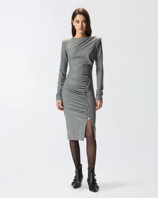 Pinko Vestito midi aderente con drappeggio Almundena