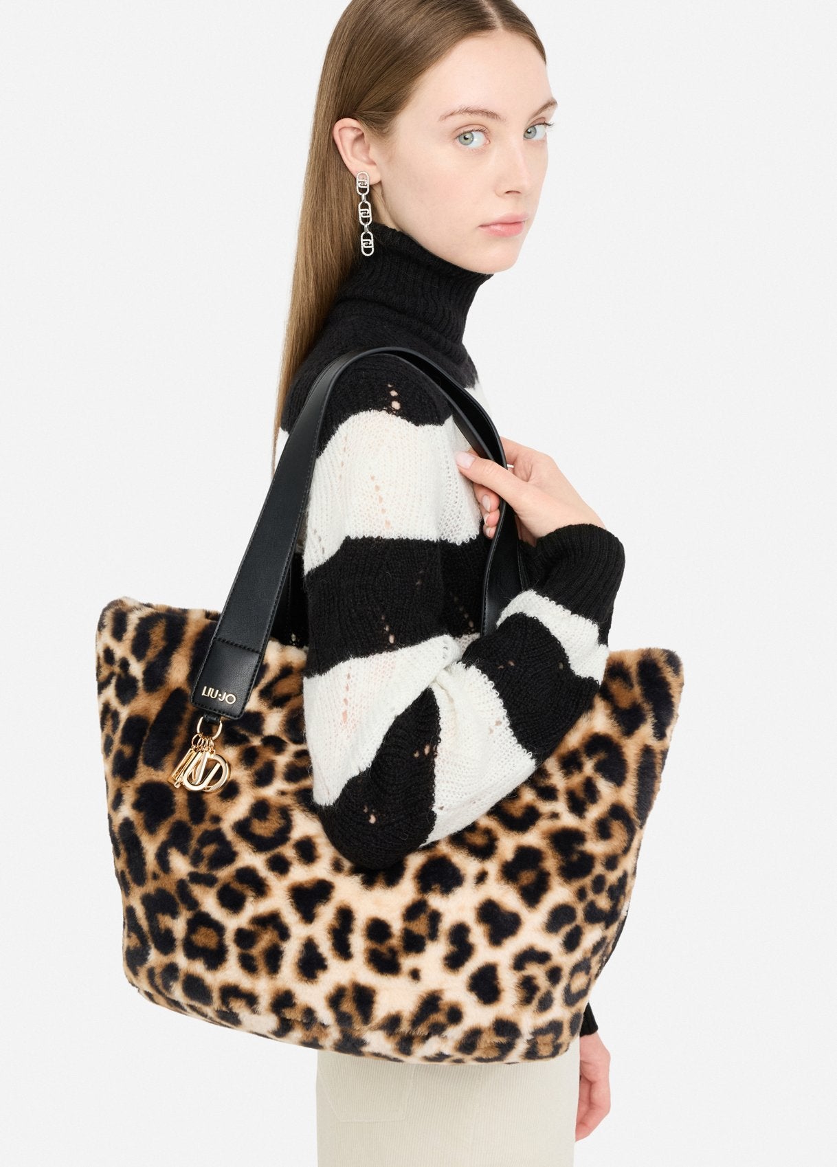 Liu Jo Borsa hobo grande in pelliccia sintetica